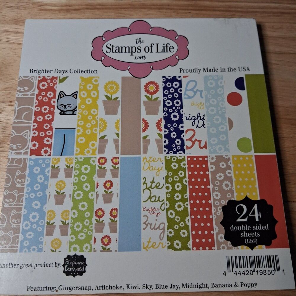 6x6 Paper Pad Destash 7 Complete Pads Stamps of Life Stampin Up Pink & Main - Picture 9 of 13